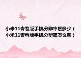 小米11青春版手機分辨率是多少（小米11青春版手機分辨率怎么調(diào)）