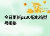 今日更新pz30配電箱型號規(guī)格