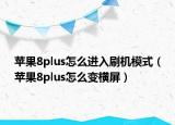 蘋果8plus怎么進(jìn)入刷機模式（蘋果8plus怎么變橫屏）