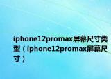 iphone12promax屏幕尺寸類型（iphone12promax屏幕尺寸）