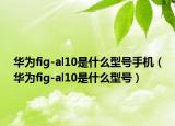 華為fig-al10是什么型號手機（華為fig-al10是什么型號）