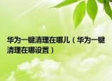 華為一鍵清理在哪兒（華為一鍵清理在哪設(shè)置）