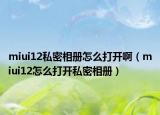 miui12私密相冊(cè)怎么打開(kāi)啊（miui12怎么打開(kāi)私密相冊(cè)）