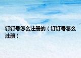 釘釘號(hào)怎么注冊(cè)的（釘釘號(hào)怎么注冊(cè)）