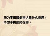 華為手機(jī)服務(wù)直達(dá)是什么意思（華為手機(jī)服務(wù)在哪）