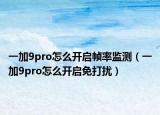 一加9pro怎么開啟幀率監(jiān)測（一加9pro怎么開啟免打擾）
