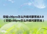 榮耀v30pro怎么升級鴻蒙系統(tǒng)3.0（榮耀v30pro怎么升級鴻蒙系統(tǒng)）