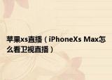 蘋果xs直播（iPhoneXs Max怎么看衛(wèi)視直播）