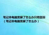 筆記本電腦黑屏了怎么辦只有鼠標（筆記本電腦黑屏了怎么辦）