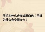 手機為什么會變成黑白色（手機為什么會變慢變卡）