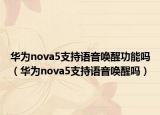 華為nova5支持語(yǔ)音喚醒功能嗎（華為nova5支持語(yǔ)音喚醒嗎）