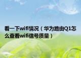 看一下wifi情況（華為路由Q1怎么查看wifi信號質(zhì)量）