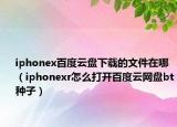 iphonex百度云盤下載的文件在哪（iphonexr怎么打開百度云網(wǎng)盤bt種子）