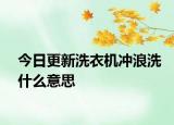 今日更新洗衣機(jī)沖浪洗什么意思