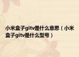小米盒子gitv是什么意思（小米盒子gitv是什么型號）