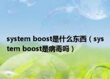 system boost是什么東西（system boost是病毒嗎）