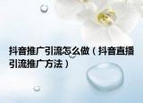 抖音推廣引流怎么做（抖音直播引流推廣方法）
