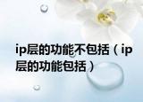 ip層的功能不包括（ip層的功能包括）