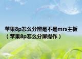 蘋果8p怎么分辨是不是mrs主板（蘋果8p怎么分屏操作）