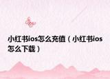 小紅書ios怎么充值（小紅書ios怎么下載）