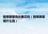 智慧屏幕有必要買嗎（智慧屏幕有什么用）