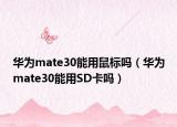 華為mate30能用鼠標(biāo)嗎（華為mate30能用SD卡嗎）