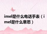 imel是什么電話手表（imel是什么意思）
