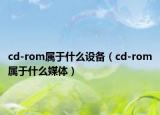 cd-rom屬于什么設(shè)備（cd-rom屬于什么媒體）