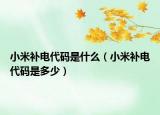 小米補(bǔ)電代碼是什么（小米補(bǔ)電代碼是多少）