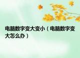 電腦數(shù)字變大變?。娔X數(shù)字變大怎么辦）