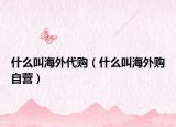 什么叫海外代購(gòu)（什么叫海外購(gòu)自營(yíng)）