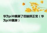 華為p30黑屏了但觸摸正常（華為p30黑屏）