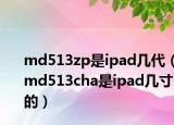 md513zp是ipad幾代（md513cha是ipad幾寸的）