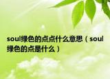 soul綠色的點(diǎn)點(diǎn)什么意思（soul綠色的點(diǎn)是什么）