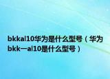 bkkal10華為是什么型號(hào)（華為bkk一al10是什么型號(hào)）