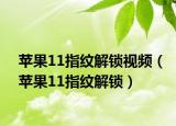 蘋(píng)果11指紋解鎖視頻（蘋(píng)果11指紋解鎖）