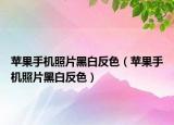蘋果手機(jī)照片黑白反色（蘋果手機(jī)照片黑白反色）
