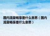 國(guó)內(nèi)流量暢享是什么意思（國(guó)內(nèi)流量暢享是什么意思）