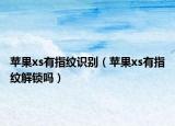 蘋果xs有指紋識(shí)別（蘋果xs有指紋解鎖嗎）