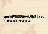 cpu有運(yùn)算器和什么組成（cpu由運(yùn)算器和什么組成）