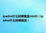 ipados什么時(shí)候推送mini5（ipados什么時(shí)候推送）