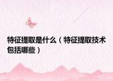 特征提取是什么（特征提取技術包括哪些）