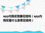 app內(nèi)購買需要花錢嗎（app內(nèi)購買是什么意思花錢嗎）