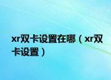 xr雙卡設(shè)置在哪（xr雙卡設(shè)置）