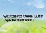 5g雙卡雙待和雙卡雙待是什么意思（5g雙卡雙待是什么意思）