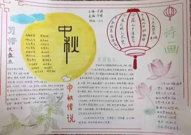 小學(xué)生中秋節(jié)祝福語(yǔ)、中秋節(jié)手抄報(bào)簡(jiǎn)單又好看（附中秋節(jié)來(lái)歷習(xí)俗