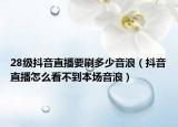 28級(jí)抖音直播要刷多少音浪（抖音直播怎么看不到本場(chǎng)音浪）