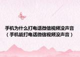 手機為什么打電話微信視頻沒聲音（手機能打電話微信視頻沒聲音）