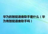 華為的智能語音助手是什么（華為有智能語音助手嗎）