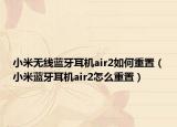 小米無線藍牙耳機air2如何重置（小米藍牙耳機air2怎么重置）